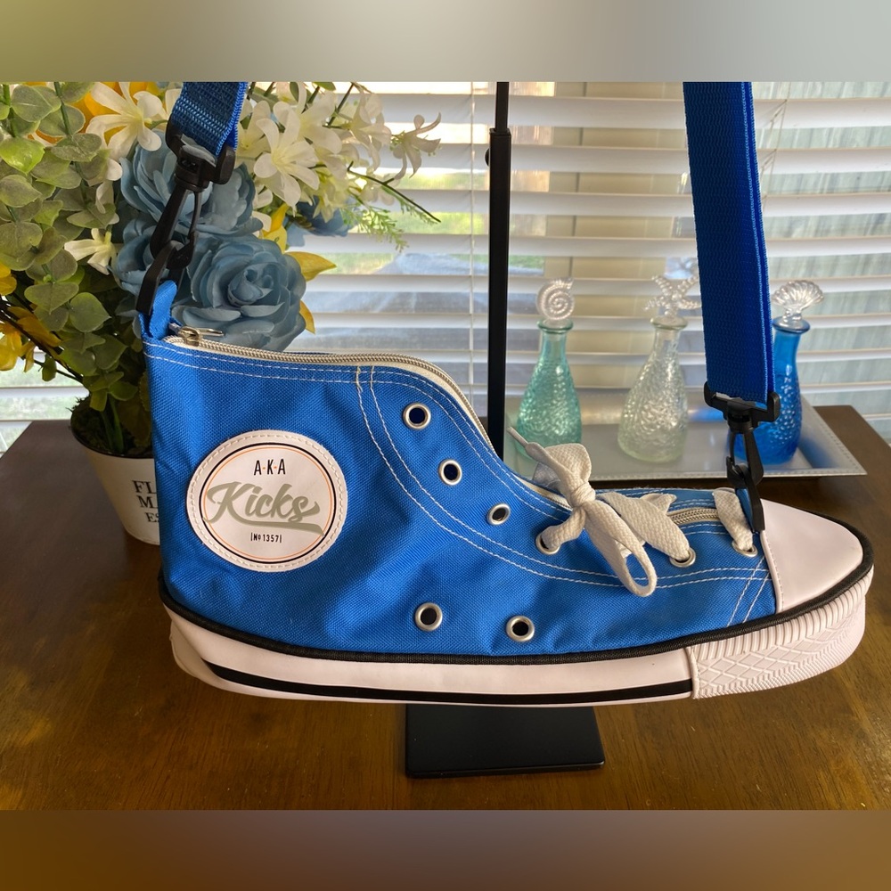 Blue Sneaker-Shaped Crossbody Bag